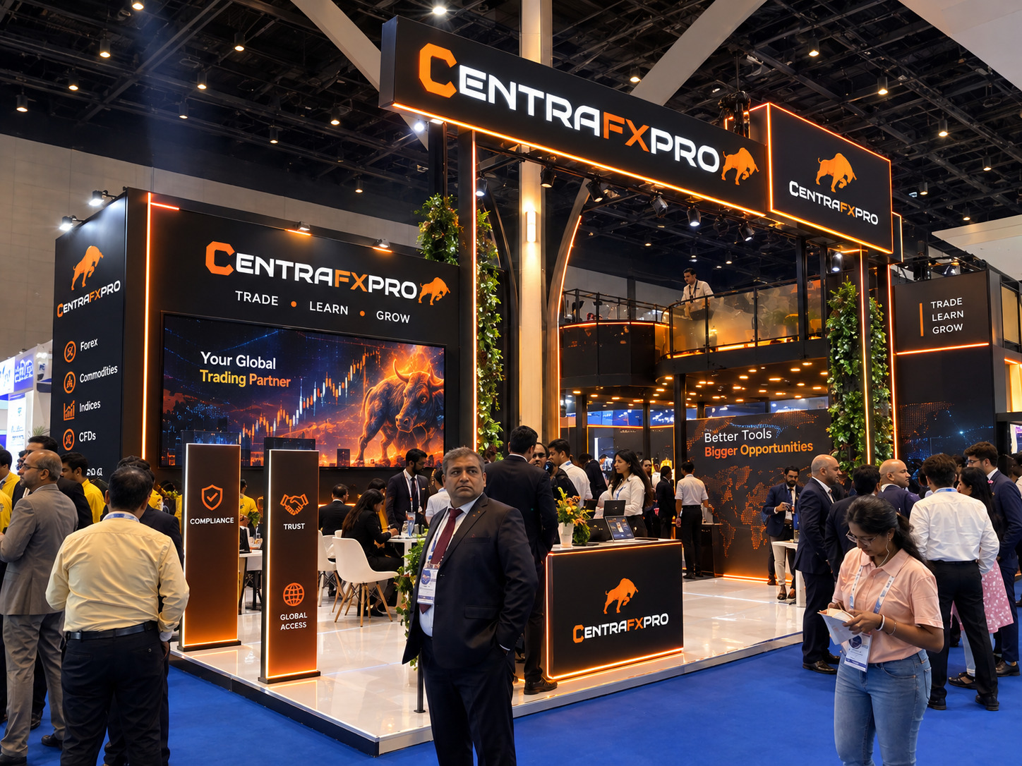 CentraFXPro grand exhibition booth at Money Expo India